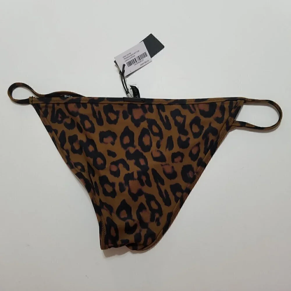 NWT Kendall & Kylie Triangle Mesh Bottom Leopard Animal Print Size L